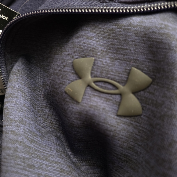 Under Armour Fleece Twist Navy Blue Quarter Zip Pullover Size Large - Picture 7 of 8